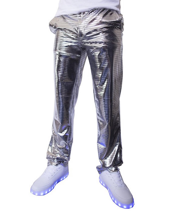 Electro Pants Shiny Disco Dress Trousers